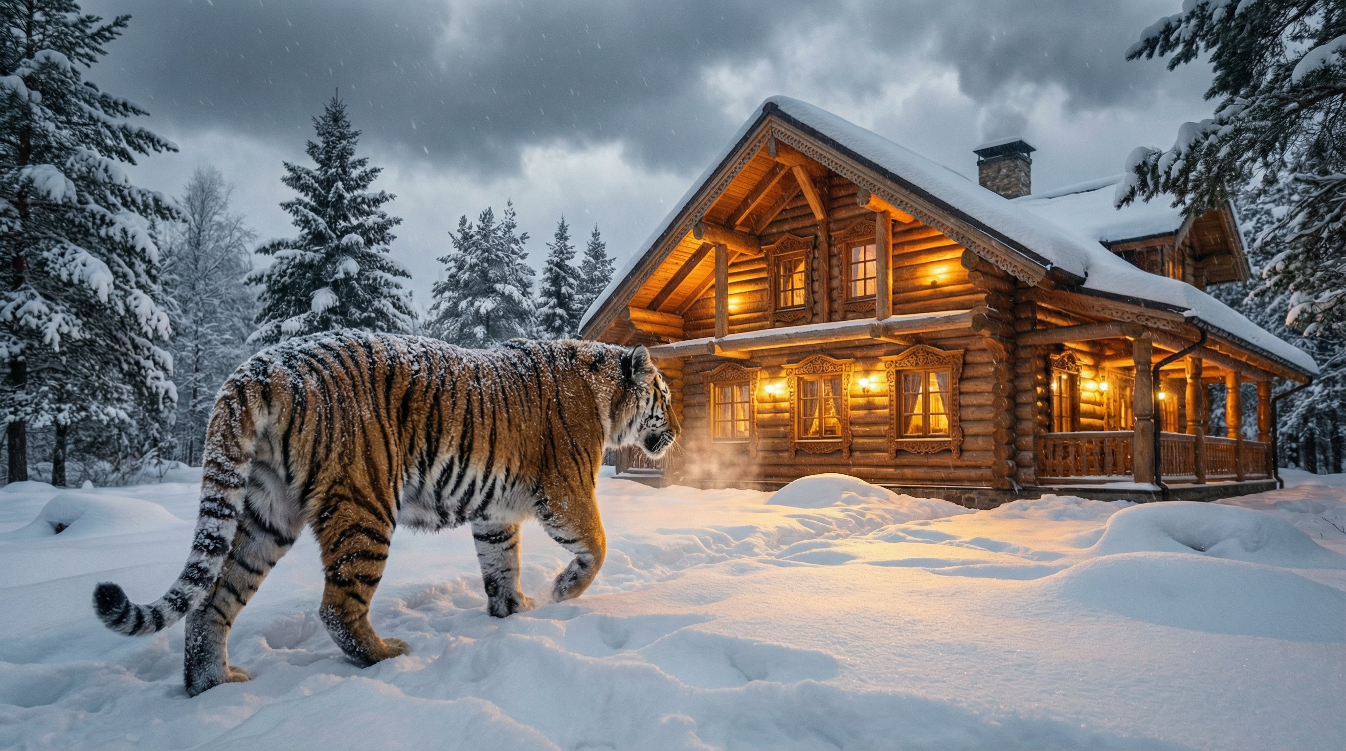 东北虎雪地奔跑 - 丛林霸主视频特辑